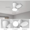 Qcyuui Ventilateur Plafond Blanc 65 cm avec Lumière LED Silencieux Moteur DC Réversible Télécommande 6 Vitesses Minuterie Contrô