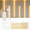 Ruban LED COB 6 x 2 m, Dimmable Contrôle Tactile pour Éclairage de Panneaux Acoustiques, Vitrines, Armoires, Cuisines, Caves à V