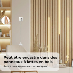 Ruban LED COB 6 x 1 m, Dimmable Contrôle Tactile pour Éclairage de Panneaux Acoustiques, Vitrines, Armoires, Cuisines, Caves à V