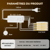 Ruban LED COB 6 x 1 m, Dimmable Contrôle Tactile pour Éclairage de Panneaux Acoustiques, Vitrines, Armoires, Cuisines, Caves à V