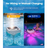 Thermomètre de Piscine Lumineux RGB – 2 en 1 Flottant Sans Fil avec 7 Couleurs LED, Écran LCD Précis, Étanche IP68 et alimenté p