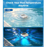 Thermomètre de Piscine Lumineux RGB – 2 en 1 Flottant Sans Fil avec 7 Couleurs LED, Écran LCD Précis, Étanche IP68 et alimenté p
