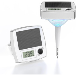 Lot de 2 Thermomètres de Piscine Lumineux RGB – Flottants Sans Fil avec 7 Couleurs LED, Écran LCD Précis, Étanche IP68, à Énergi