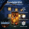 Toerjii Lampe Solaire Exterieur,IP65 Étanche Eclairage Exterieur Solaire,Lampes Solaires de jardin Colorées en forme de tourneso