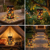 Toerjii Lampe Solaire Exterieur,IP65 Étanche Eclairage Exterieur Solaire,Lampes Solaires de jardin Colorées en forme de tourneso
