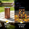 Toerjii Lampe Solaire Exterieur,IP65 Étanche Eclairage Exterieur Solaire,Lampes Solaires de jardin Colorées en forme de tourneso