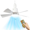 Ventilateur De Plafond Avec Lumiere,Plafonnier Ventilateur Et Telecommande,Led Ventilateur Dimmable Plafonnier Avec 30W E27 Lamp