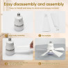 Ventilateur De Plafond Avec Lumiere,Plafonnier Ventilateur Et Telecommande,Led Ventilateur Dimmable Plafonnier Avec 30W E27 Lamp