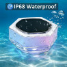 Lumiere Piscine Flottante Solaire Lampe Piscine avec Télécommande, IP68 Étanche Eclairage Piscine Hors Sol 7 Couleurs RGB Lumier