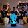 Veilleuse 3D Maillot de Football LED 7 Couleurs, Lampe de Chevet Enfant, Idée Cadeau Garçon 6-12 Ans, Décoration Chambre Garçon