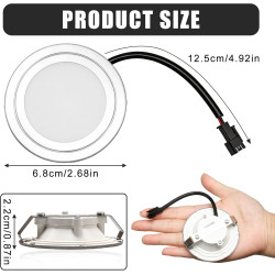 Ampoule LED pour Hotte Aspirante 12V – 2 Pièces Spots LED Encastrables Module Éclairage Hotte Ø6,8 cm, 1.5W, 6500K – Connecteur 