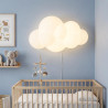 Alpinaluz Aplique Murale LED Enfant Nuage 3D 7W en Policarbonate Blanc avec Lumière Tricolore CCT 3000K/4000K/6000K, Design Mode