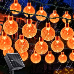 Guirlande lumineuse exterieur solaire, leds guirlande 8 modes, guinguette extérieur, ip65 étanche, pour terrasse balcon fête jar