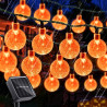 Guirlande lumineuse exterieur solaire, leds guirlande 8 modes, guinguette extérieur, ip65 étanche, pour terrasse balcon fête jar