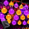 Guirlande Lumineuse Exterieur Solaire, LEDs Guirlande 8 Modes, Guinguette Extérieur, IP65 Étanche, pour Terrasse Balcon Fête Jar