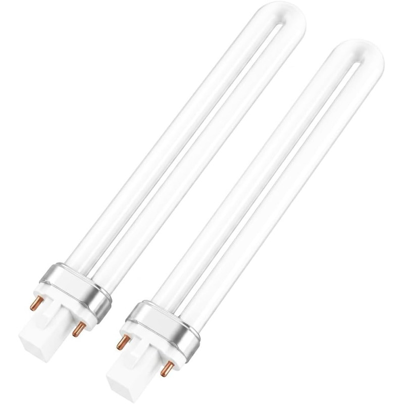 Solisara 2PCS Lampe Fluorescente Compacte G23 2 Broches 11W, Blanc Chaud 2700K Ampoule CFL Écoénergétique 900LM Tube en Forme de