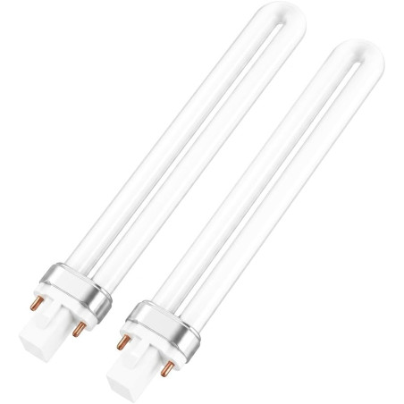 Solisara 2PCS Lampe Fluorescente Compacte G23 2 Broches 11W, Blanc Chaud 2700K Ampoule CFL Écoénergétique 900LM Tube en Forme de