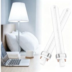 Solisara 2PCS Lampe Fluorescente Compacte G23 2 Broches 11W, Blanc Chaud 2700K Ampoule CFL Écoénergétique 900LM Tube en Forme de