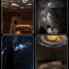 Générique Projecteur Ciel Étoilé 2 en 1, Veilleuse USB Galaxie LED, Projecteur Galaxie 360° pour Voiture, Soirée et Décoration d