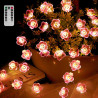 3M Guirlande Lumineuse Cerisier 30LED, Guirlande Lumineuse Intérieur Fleur de Cerisier, Guirlande Lumineuse Décorative Cerisier,
