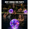 Luxbleu lampe piscine flottante solaire, 38cm boule lumineuse piscine solaire coloré, lumiere piscine flottante hors sol à étanc