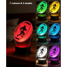 Veilleuse Ballon Rugby Illusion 3D, Lampe de Chevet LED 7 Couleurs pour Garçon, Lumière Douce Nuit, Décoration Chambre et Cadeau