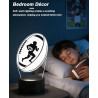Veilleuse Ballon Rugby Illusion 3D, Lampe de Chevet LED 7 Couleurs pour Garçon, Lumière Douce Nuit, Décoration Chambre et Cadeau