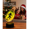 Veilleuse Ballon Rugby Illusion 3D, Lampe de Chevet LED 7 Couleurs pour Garçon, Lumière Douce Nuit, Décoration Chambre et Cadeau