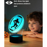 Veilleuse Ballon Rugby Illusion 3D, Lampe de Chevet LED 7 Couleurs pour Garçon, Lumière Douce Nuit, Décoration Chambre et Cadeau