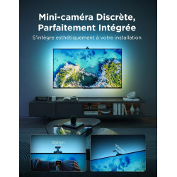 Govee Rétroéclairage TV LED 3 RGBWIC avec Double Caméra 4 MP, Ruban LED de 3,6m synchronisé avec l'écran pour TV 55-65", 60 LED/