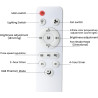 Eznaobo Ventilateur plafond avec lumiere, E27 30W Lampe Ventilateur Plafond avec télécommande et Minuterie, 3 vitesses 3 Couleur