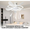 Eznaobo Ventilateur plafond avec lumiere, E27 30W Lampe Ventilateur Plafond avec télécommande et Minuterie, 3 vitesses 3 Couleur