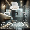 Braytron Mini spot LED encastrable 3 W Ø 44 mm - 210 lm blanc chaud 3000 K IP54 Mini spot encastrable 230 V sans transformateur 