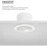 Braytron Mini spot LED encastrable 3 W Ø 44 mm - 210 lm blanc chaud 3000 K IP54 Mini spot encastrable 230 V sans transformateur 