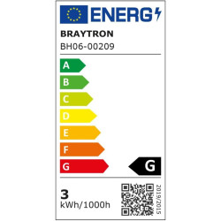 Braytron Mini spot LED encastrable 3 W Ø 44 mm - 210 lm blanc chaud 3000 K IP54 Mini spot encastrable 230 V sans transformateur 