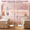 Diesisa Lampe Demi Lune Extension De Cils: Luminosité réglable Lampe Demi Lune - Avec support pour téléphone - TêTe De Lampe Rot
