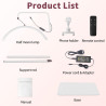 Diesisa Lampe Demi Lune Extension De Cils: Luminosité réglable Lampe Demi Lune - Avec support pour téléphone - TêTe De Lampe Rot