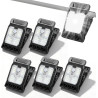 Lot de 6 Mini Lampes Solaires d'Extérieur à Clipser avec Détecteur de Mouvement, 3 Températures de Couleur, Lampes solaires à cl