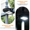 Lot de 6 Mini Lampes Solaires d'Extérieur à Clipser avec Détecteur de Mouvement, 3 Températures de Couleur, Lampes solaires à cl