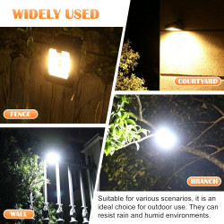 Lot de 6 Mini Lampes Solaires d'Extérieur à Clipser avec Détecteur de Mouvement, 3 Températures de Couleur, Lampes solaires à cl