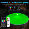 25W Projecteur Piscine LED avec Filetage 2", 12V RGB Spot pour Piscines Hors-Sol Acier, Contrôle APP et Dimmable, Étanche IP68 E