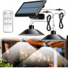 Lampes solaires pour extérieur et intérieur, lampe solaire avec télécommande, lampes suspendues LED solaires IP65, lampes solair