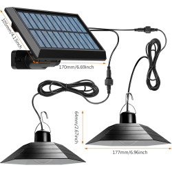 Lampes solaires pour extérieur et intérieur, lampe solaire avec télécommande, lampes suspendues LED solaires IP65, lampes solair
