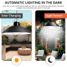 Lampes solaires pour extérieur et intérieur, lampe solaire avec télécommande, lampes suspendues LED solaires IP65, lampes solair