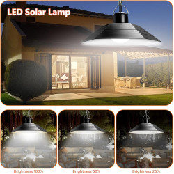 Lampes solaires pour extérieur et intérieur, lampe solaire avec télécommande, lampes suspendues LED solaires IP65, lampes solair