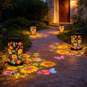 Lanterne Solaire Exterieur,2 Pièces Lanternes Solaires Tournesol en Plein Air,Lanternes Solaires de Jardin Colorées Tournesols,L