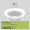 Ventilateur Plafond Avec Lumiere, Ventilateur plafond intelligent 3 en 1 avec télécommande, 3 Vitesses, Ampoule Ventilateur Plaf