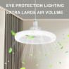 Ventilateur Plafond Avec Lumiere, Ventilateur plafond intelligent 3 en 1 avec télécommande, 3 Vitesses, Ampoule Ventilateur Plaf