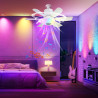 Ventilateurs de plafond avec lampe intégrée,led avec lumière rgb dimmable,ampe ventilateur plafond e27 interface,télécommande et