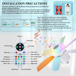 Ventilateurs de plafond avec lampe intégrée,led avec lumière rgb dimmable,ampe ventilateur plafond e27 interface,télécommande et